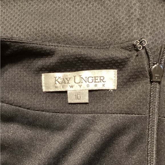 Kay Unger Sheath Black & White color-block Size10 Women’s Dress - Picture 6 of 6